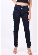 Women Jeans Only Onlwide Waist Cargo Indigo